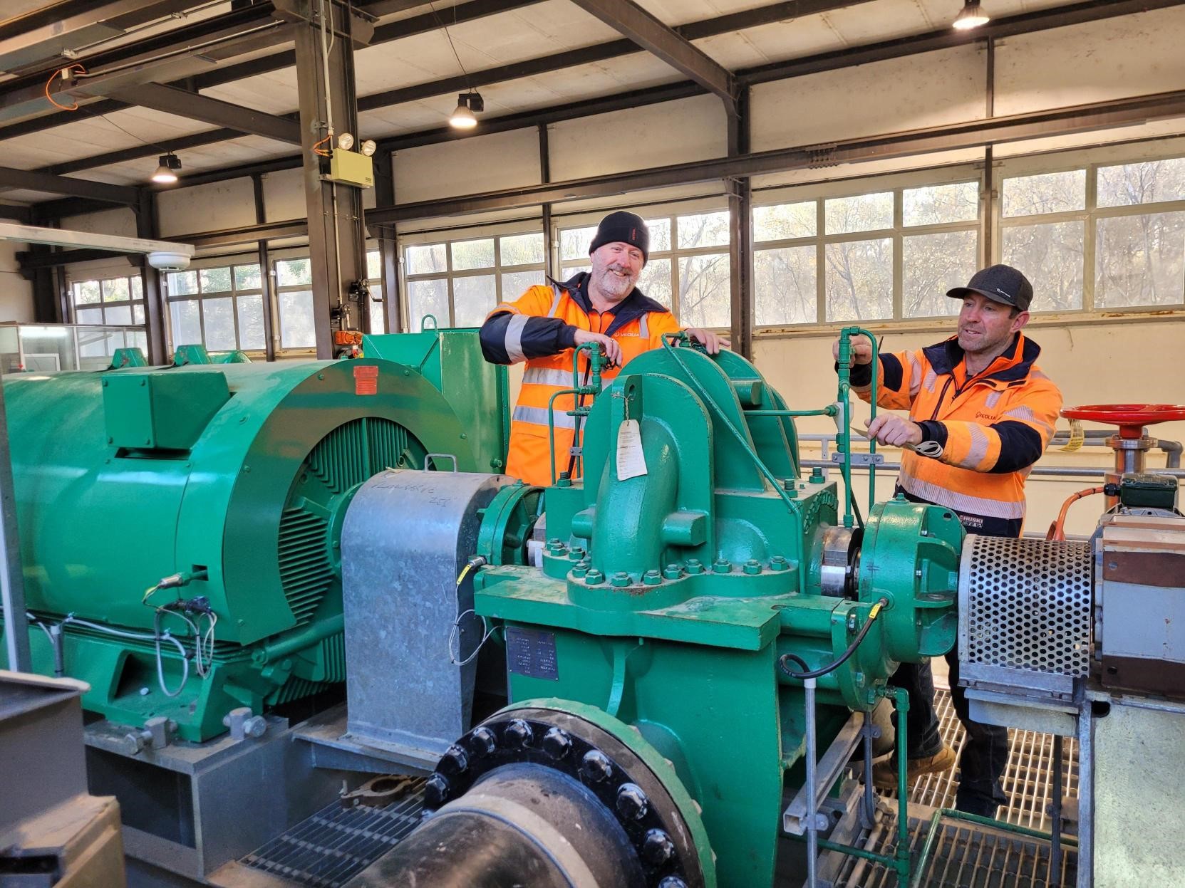 Veolia staff at Eppalock Pump Station